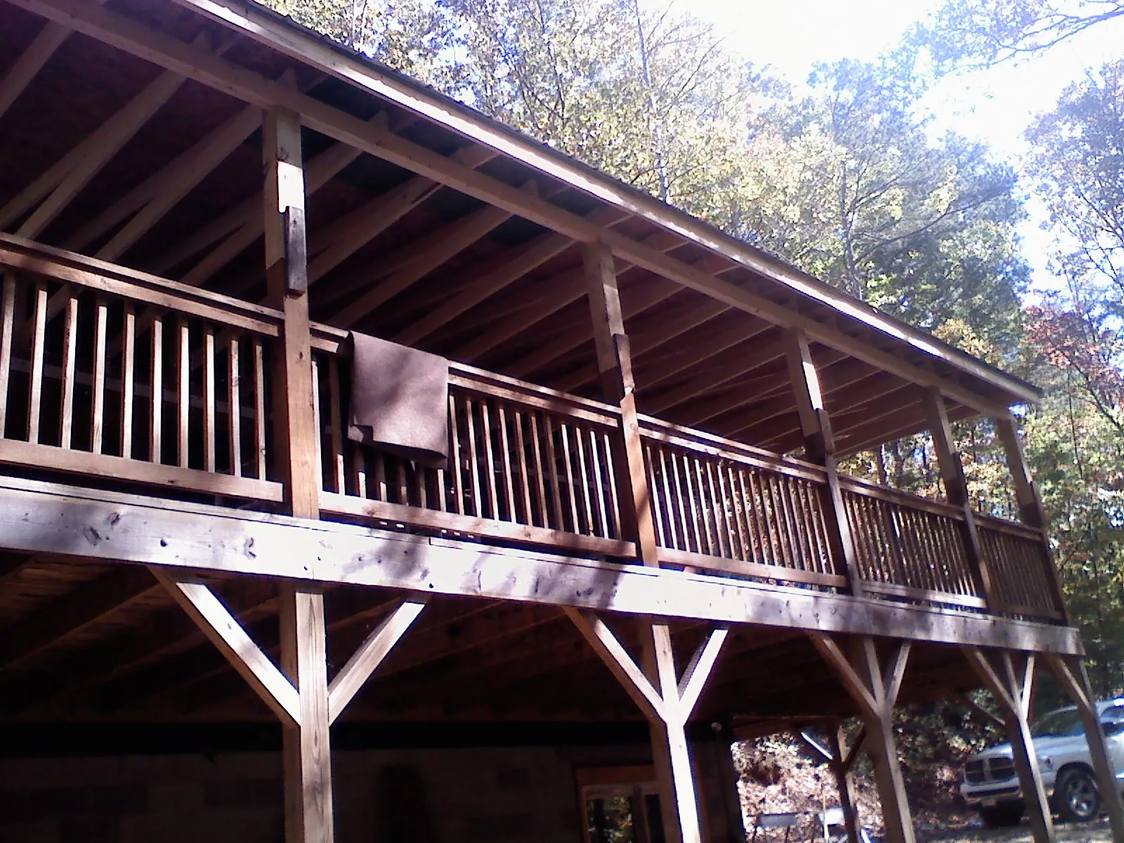 Timber framing under a new elevated porch and deck — Roof Leak Repair in Aguanga by Roofing Brothers